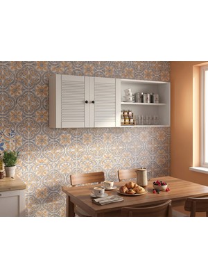 Kenz Life Kenzlife Membran Hazır Mutfak Dolabı Bera Byzbyz Panjur 160*60*22 Mebran Kapak Suntalam Gövde Arkalıklı