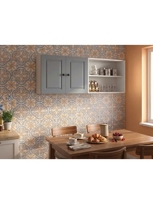 Kenz Life Kenzlife Membran Hazır Mutfak Dolabı Bera Gribyz Çerçeve 160*60*22 Mebran Kapak Suntalam Gövde Arkalıklı