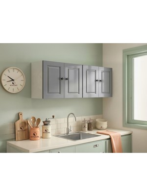 Kenz Life Kenzlife Membran Hazır Mutfak Dolabı Esma Gribyz Çerçeve 160*60*22 Mebran Kapak Suntalam Gövde Arkalıklı