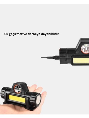 ALK Kamp ve Doğa Için Şarjlı LED Baş Feneri – Mıknatıslı, Su Geçirmez - Lisinya