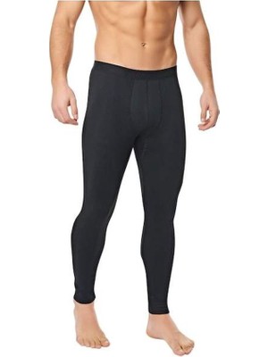 Royaleks Erkek Içi Pamuklu Termal Pijama Tayt Içlik Siyah