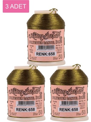 Royaleks Group 3 Adet Altınbaşak Oya ve Dantel Ipi 20 gr - Royaleks - No: 658