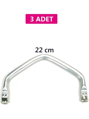 Royaleks Gizli Metal Çanta Bursu – 3 Adet - 22 cm - Metal Çanta Aparatı Çanta Aksesuarı