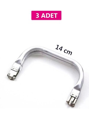 Royaleks Gizli Metal Çanta Bursu – 3 Adet - 14 cm - Metal Çanta Aparatı Çanta Aksesuarı