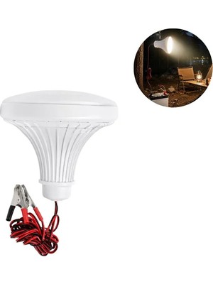 Powermaster Anahtarlı 12 Volt 24 Watt Akü Maşalı 2 Metre Kablolu LED Ampul