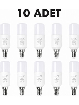Uzman Dörtler - Ledx 7W E- 14 Duylu Silindir LED Ampul 10 Adet