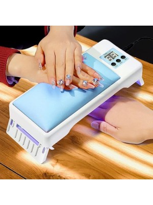 Veloxa El Yastıklı Uv LED Oje Kurutucu Dijital Ekranlı Mavi Tırnak Lambası