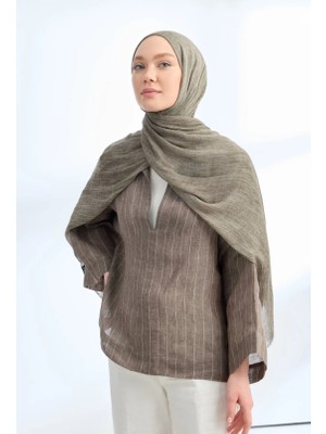 Gri Armanda Organic Touch Viskoz Şal 3601