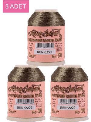 Royaleks Group 3 Adet Altınbaşak Oya ve Dantel Ipi 20 gr - Royaleks - No: 229