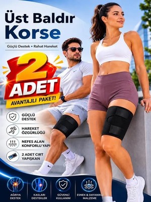 Ankaflex 2 Adet Üst Baldır Korsesi Uyluk Bandajı Dörtlü Kas Desteği Unisex Nefes Alabilir Neopren Kaymaz Diz Arkası Kas Sıkıştırma Kolluğu