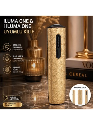 Zigver Iqos Iluma One Desenli Kılıf Gold (Terrea ile Çalışan Cihaza Uygudur)