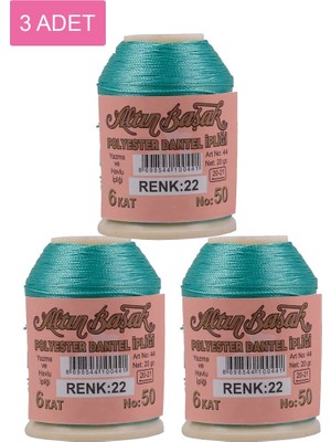 Royaleks Group 3 Adet Altınbaşak Oya ve Dantel Ipi 20 gr - Royaleks - No: 022