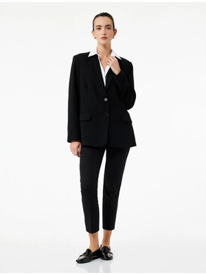 Koton Cepli Yüksek Bel Slim Fit Cigarette Pantolon