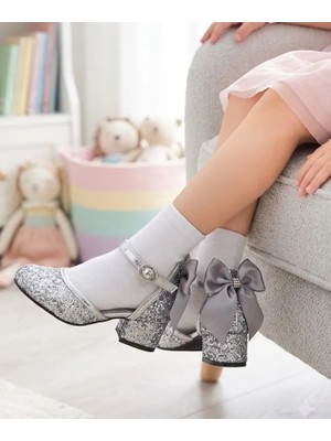 Surpie Shoes Çocuk Topuklu Ayakkabı, Çocuk Abiye Ayakkabı, Kısa Topuklu Ayakkabı