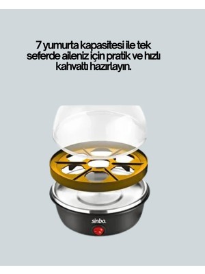 Twin Store 7 Yumurtalık Buharlı Yumurta Pişirme Cihazı Otomatik Kapanma Özellikli
