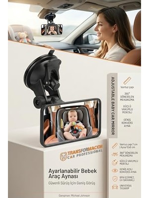 Esranın Dünyası Babypoint Vantuzlu Bebek Araç Içi Ayna 360° Ayarlanabilir Güvenlik Gözlem Aynası 428863