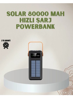 Sora Home Powerbank Solar Fenerli Çoklu Kablolu Taşınabilir Şarj Aleti