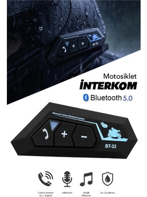 Genel Tedarik Bluetooth Mikrofonlu Kablosuz Kask Interkom Kulaklık Rgb LED Işıklı 2 Yıl Garantili