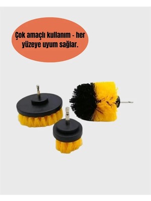 Twin Store Derinlemesine Temizlik Için Dayanıklı Kıllı Matkap Fırçası Başlığı