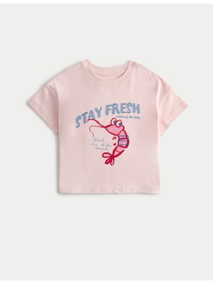 Marks & Spencer Pamuklu Desenli T-Shirt