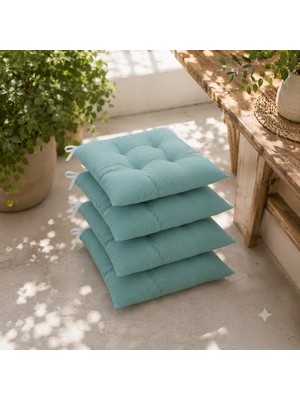 Mayse 4'lü Sandalye Minderi 40X40 cm – Dolgulu, Yıkanabilir