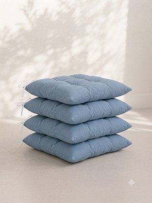 Mayse 4'lü Sandalye Minderi 40X40 cm – Dolgulu, Yıkanabilir