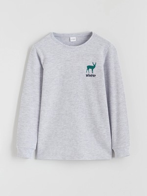 Lc Waikiki Yeni Sezon Bisiklet Yaka Basic Erkek Çocuk Pijama Üst