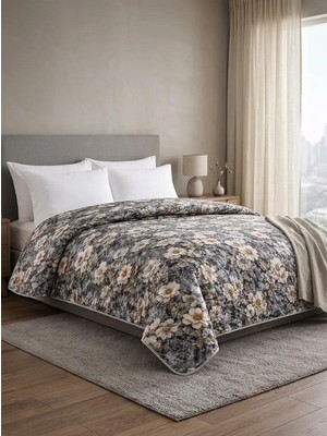 Bella Home Yatak Örtüsü | Çok Amaçlı | 100% Polyester | Hassas Tuşeli | Basklı | Lüx - Premium | 200 cm x 220 cm