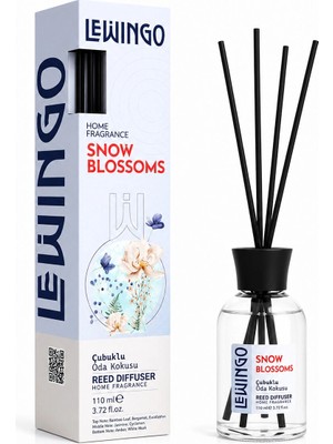 İlk El Grup Snow Blossoms Bambu Çubuklu Oda Kokusu - 110 ml - Cam Şişe