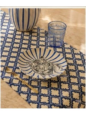 Han Deco Label Runner %100 Keten Sıvı Itici Premium Kumaş