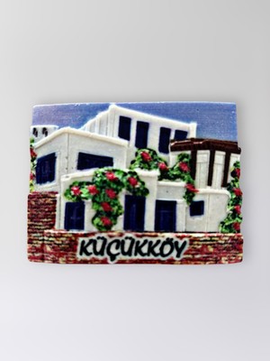 Mundy Küçükköy Polyester Kabartmalı Magnet 7,5 x 5,5 cm Dekoratif Hediyelik Buzdolabı Süsü (KOD:1599)