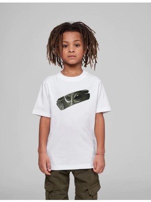 3 Çocuk   Baskılı T-Shirt - Beyaz