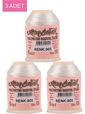 Royaleks Group 3 Adet Altınbaşak Oya ve Dantel Ipi 20 gr - Royaleks - No: 905