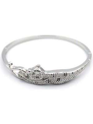 Royaleks Zirkon Leopar Bilezik - Gümüş