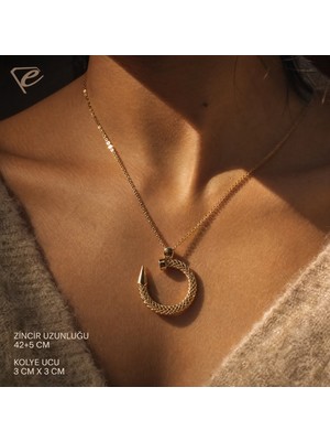 Ethem Gold Noir Rose Premium 14 Ayar Altın Tasarım Kolye