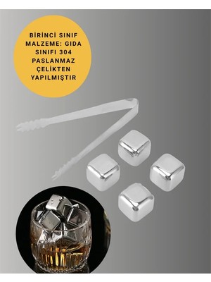 Hcc Trend Çevre Dostu Metal Buz Küpü ve Kullanışlı Klips Seti Yeni Nesil