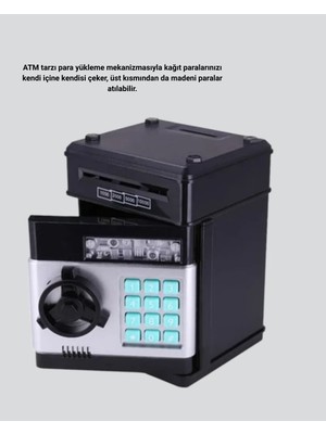 Elivora Işıklı Sesli Şifreli Atm Görünümlü Kasa Kumbara