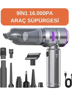 Genel Tedarik Araç Içi Süpürge Şarjlı Gümüş 0-250 Watt 71-80 Dba 2 Yıl Garantili 2-3 Saat Şarj Süresi