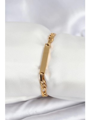 ALK Mey Ithalat® 316L Çelik Gold Renk Yazı Yazmaya Uygun Kadın Bileklik