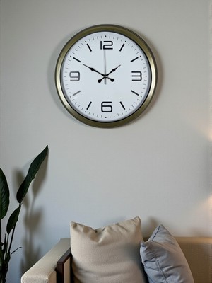 ALK Modern Tasarım Eskitme 40 cm Metal Duvar Saati