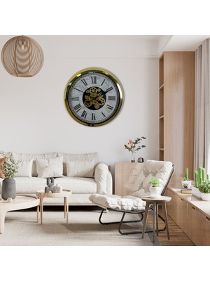 ALK Gold Atlas Royale 60 cm Çarklı Duvar Saati