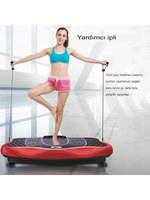 Genel Tedarik Titreşimli Müzikli Egzersiz Plaka Kırmızı Renk Tüm Vücut Spor Masaj Aleti - Ekipman & Aksesuar