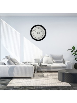 ALK Siyah Desenli 52 x 52 cm Duvar Saati