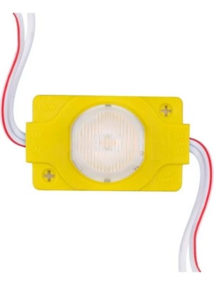 Powermaster 12 Volt 1.5 Watt LED Modül - Sarı Renk - 3030 Çip - 40X30 mm