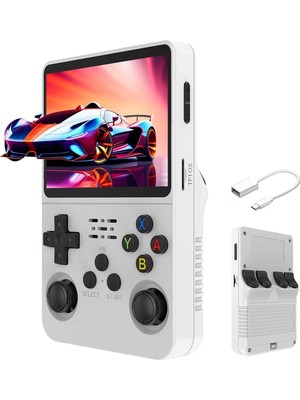 Genel Tedarik El Tipi Retro Oyun Konsolu 64 GB Hafıza 15000 Oyun Linux Işletim Sistemi IPS Ekran Beyaz Bluetooth