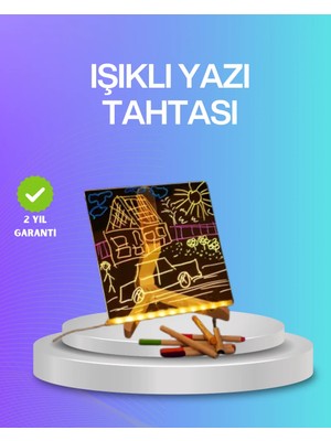 Vuralsin38 Çocuklar ve Yetişkinler Için USB LED Işıklı Çizim Panosu