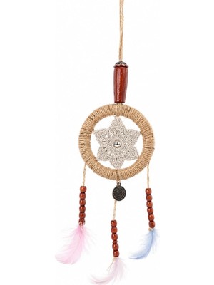 Es Dekor Elyapımı Dantelli Dreamcatcher Çap 8 cm