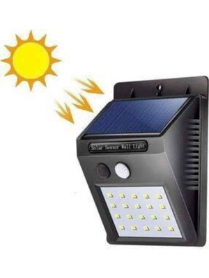 Vuralsin38 Bahçe Aydınlatması Güneş Enerjili LED Işık Lamba Sensörlü Dekoratif Yeni Nesil