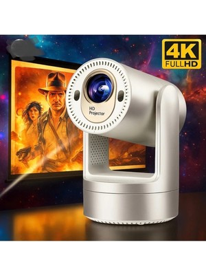 Genel Tedarik 4K Lazer Projeksiyon Cihazı 1280X720 Çözünürlük 3000:1 Kontrast Bej USB HDMI Wi-Fi