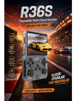 Genel Tedarik Siyah Retro Oyun Konsolu 64 GB Hafıza 15.000+ Yüklü Oyun Yeni Nesil El Tipi Cihaz